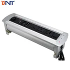 electric rotating style multi-funtion motorized desk multimedia flip up socket hidden table flip up power outlet