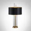 New Modern Style Art Deco Black Copper Iron Stick Rod Crystal Glass LED Table Desk Lamp Lightings