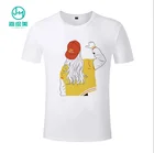JHM China Cheap Premium Printed Plain Cotton Short Sleeve T Shirts On Sale