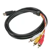 1.5M Hdmi Male TO 3 RCA 3RCA AV Video Component Convert Cable Cord Adapter For DVD HDTV STB 1080P