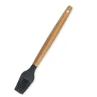 Heat Resistant Wooden Handle Silicone Grill Oil Brush