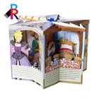 Printing Custom Recycled Paper Full Color Child Thick Cardboard English Pop-up Book Wholesale