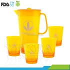 Hot sale ! 2.5L plastic water jug with cup sets, fruit pitcher cold water jug