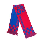 Promotional custom sport acrylic knitted fan soccer scarf