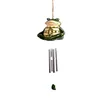 Hot Sale Personalized Handmade Polyresin/Metal Solar Frog Wind Chime