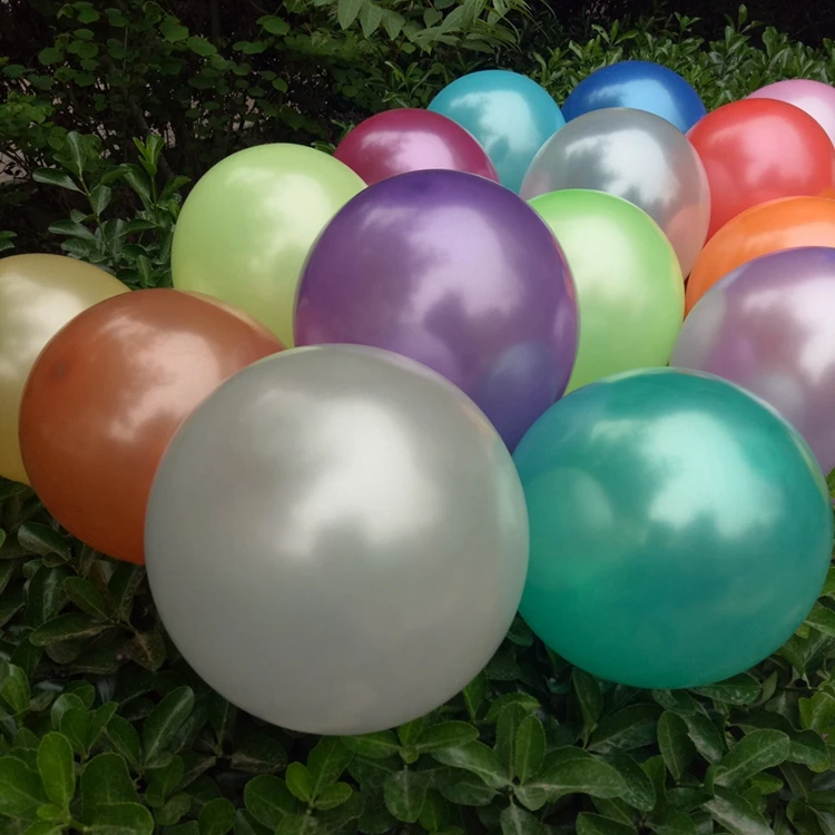 Plástico promocional de peso estándar fiesta de graduación metálico perlado globos de helio