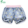 Kids Denim Shorts Summer Lace Baby Girls Cartoon Pattern Jeans Short Trousers Casual Children Clothing Shorts for girl