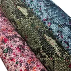 Wholesale new style diamond snake pattern quilted faux fabric pvc leather adhesive for luggage