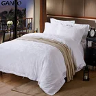 Queen size 4 pcs 100% cotton 300tc bedding sets hotel bed sheet for hotel