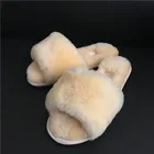 latest ladies shoes designs simple sheepskin anti-slip bath woman slipper