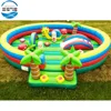 Customized lovely cartoon inflatable bounce house/funcity/jumping castle for kindergarten