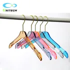 Pants Cloth Clothes Garment Clothes Pant Hanger Wholesale Custom Logo Luxury Coat Shirt Pants Suit Cloth Lucite Hanger Plastic Transparent Acrylic Clothes Hanger Manufacturer