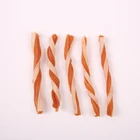 Dog snacks sandwich twists made form cod skin&chicken