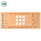 Hot sale wood Monitor Stand Riser bamboo wood laptop desk stand with Storage Organizer