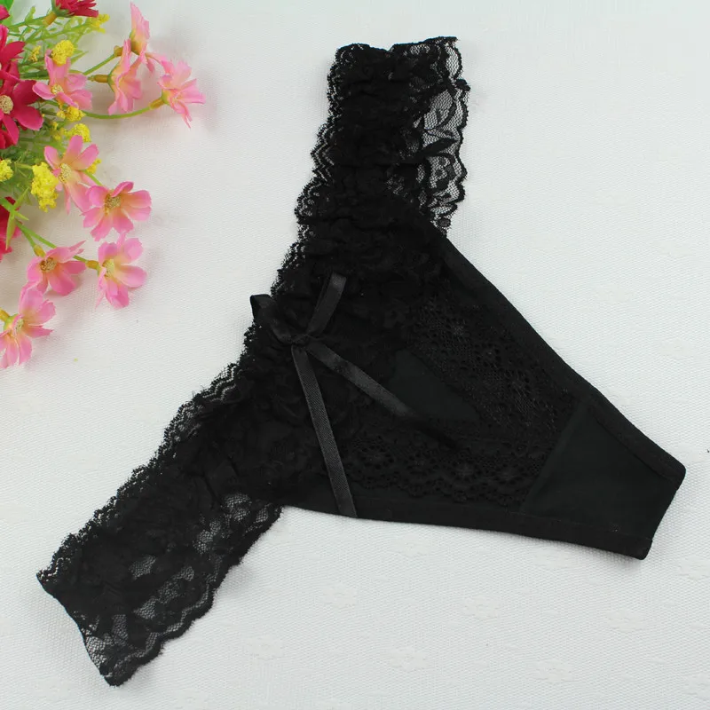 Stock flowers floral print lace Underwear Women transparent thongs Sey Women's Thong and G-String T Back Lingerie G String Panty