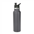 unique standard mouth gray stainless steel 25oz work water bottles with custom logo