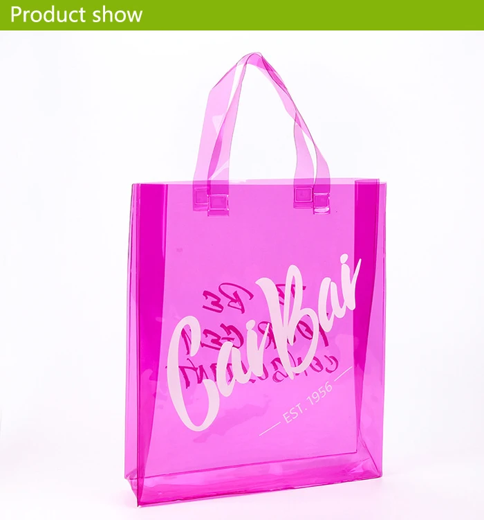 clear pink tote