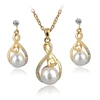Free shipping graceful Tears drop women jewelry , three pieces necklace imitation pearl necklace