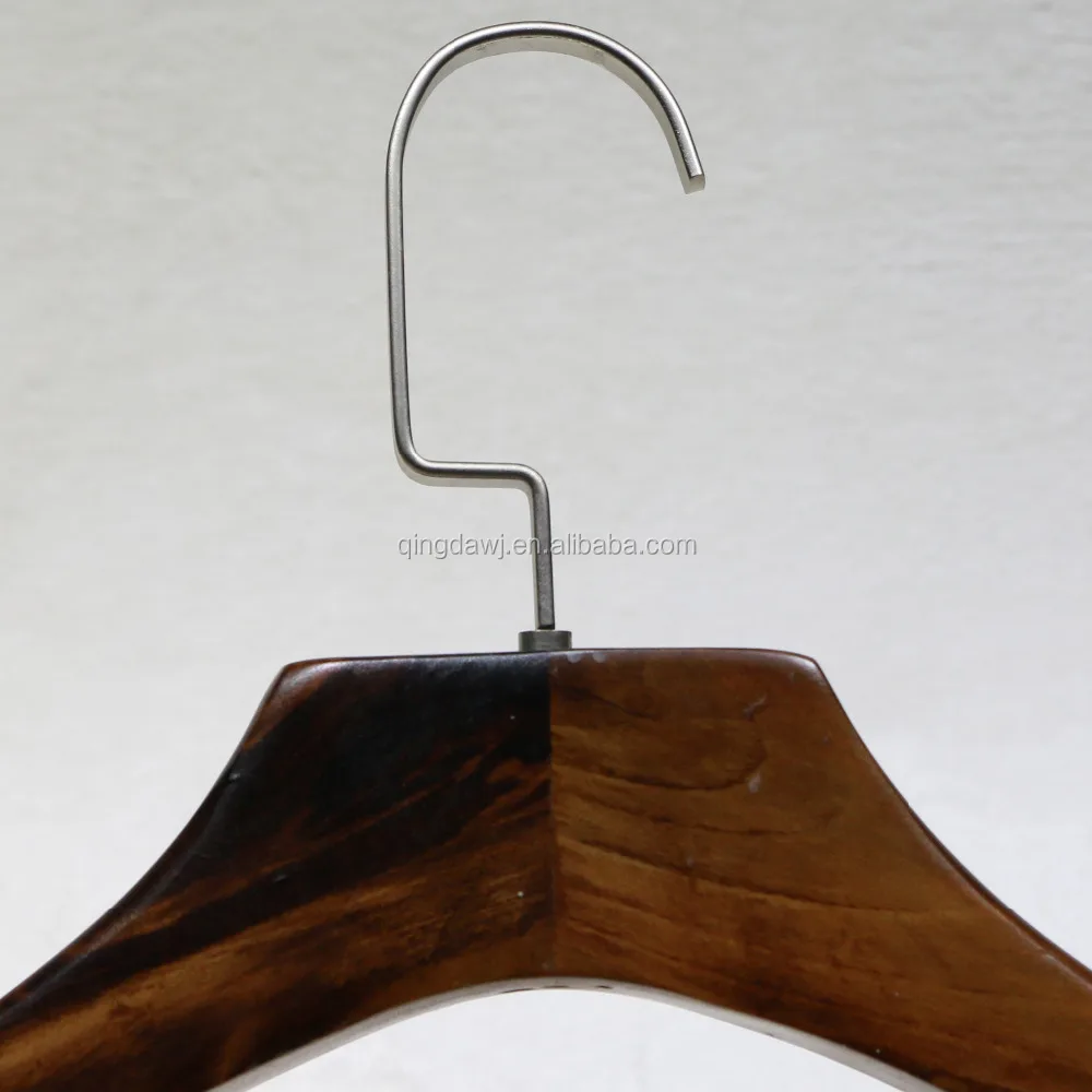 Thick Solid wood cloth hanger for coat/suit/dress display