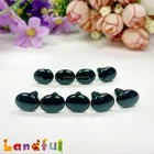 8mm Plush Toy Accessories Stuffed Toy Parts Black Plastic Oval Eyes
