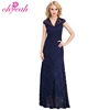 Hot selling two color four size lace long evening dress
