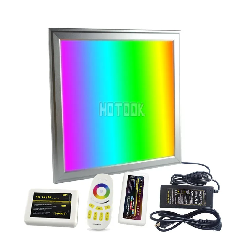 2.4g mi light Color adjustable RGB Led Panel Light 300x300 mm 12W wifi led panel light rgb downlight ac 85-265V + remote control