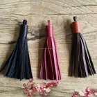 CoolWin wholesale 12cm cow leather tassel with 1cm loop for keychain handbag