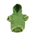 Wholesale Green Blank Plain Dog Cat Fleece Hoodie Soft Dog Clothes Pet Hoodie