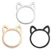 Fashion Charm Cat Ear Shape Cute Alloy Finger Ring Jewelry for Women Ladies Gift