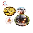 promotional 58mm birthday custom tin heart pin button badge