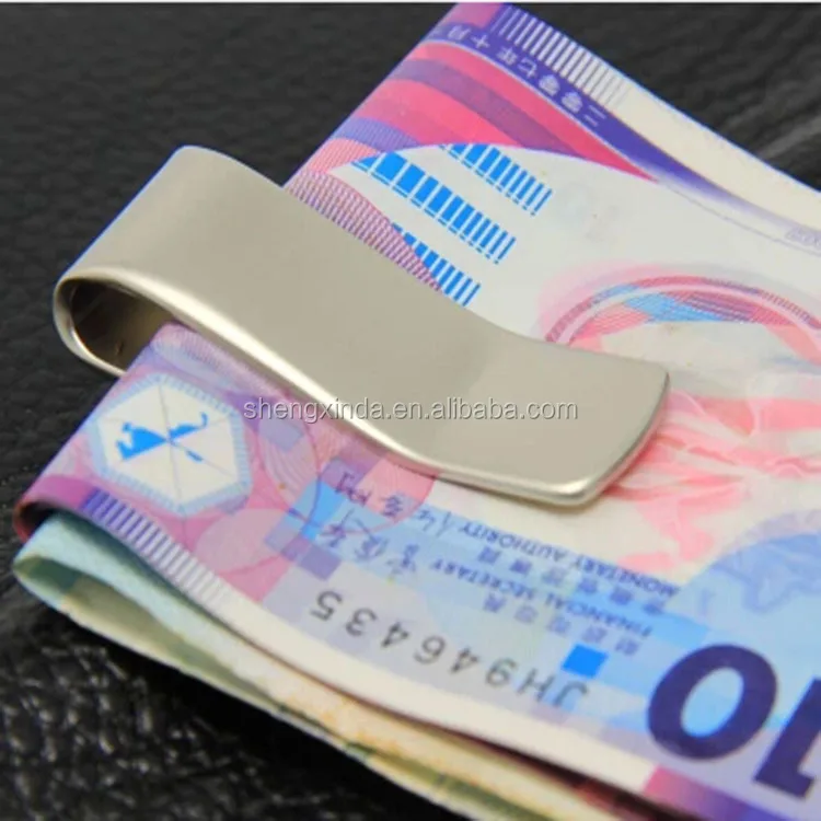 cheap price stainless steel slim wallet money clip for man