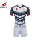 Custom Rugby Football Wear Kit 100% Polyester Rugby Jersey