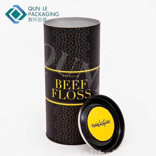 offset print cylinder cardboard tube box for biscuit cookies