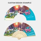 Business Gift Wedding Fan Silk Folding Lady Hand Fans For Wedding With Famous Design