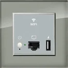 Wall Mount POE/220V Wireless Home/Office/Hotel 86 Panel Type AP Router with 1LAN, 1WAN, Reset, USB, On/Off Switch