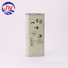 Metal Tin Container 1.6L Tin Can Edible Oil Can With Plastic Spout Cap