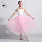 117144001 Soft White Romantic Dance tutu Skirt Performance Long Ballet Tutu