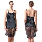 High quality new style girls sleepwear 100% silk satin full slip dress