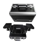 Fashion aluminum PU leather beauty girls bridal brush makeup kit