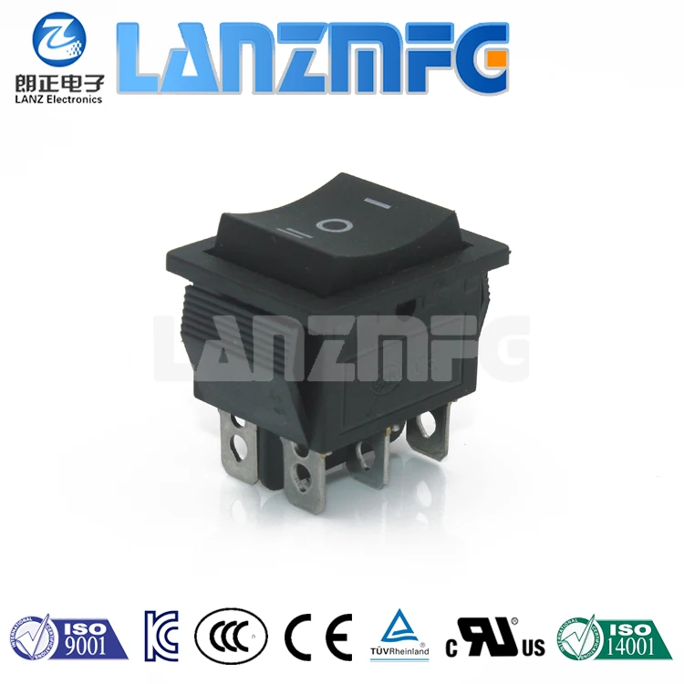KCD4-203 6P rocker switch black, View rocker switch, lanzmfg Product ...