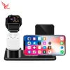 Universal watch and mobile phone desk charging qi fast wireless charger 3 in 1 wireless charger stand for iphone
