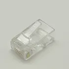 100 Pcs Cat5 8P8C Water Clear Rj45 Modular Plug Network Connector