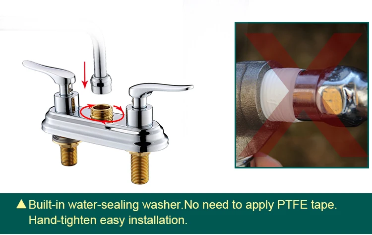 Kaiping faucet manufacturer supply 2 handle deck mount kitchen faucet