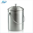 Amazon hot sales 1.3 Gallon garden kitchen stainless steel compost bin