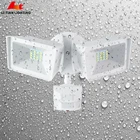 White Motion Activated Outdoor 20w LED Twin Head security Flood Light