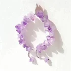 Wholesale Natural Beautiful Small Amethyst Tumbled Stone Clastic Stone Crystal Gravel pendant chain bracelet finger ring