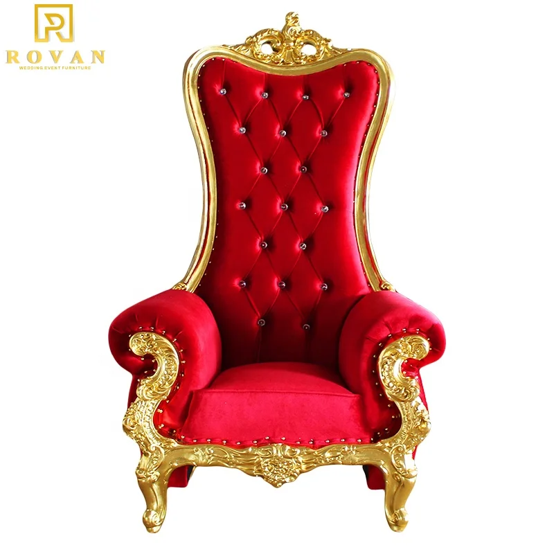 Wholesale Red Throne Chair Queen And King Chairs For Event And