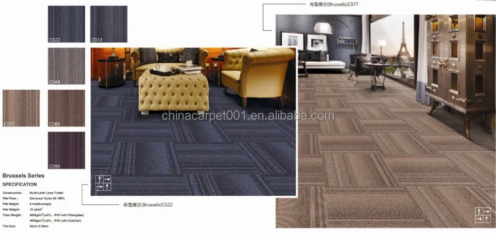 Nylon fice Low Pile Carpet Tiles brusseles A