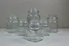 Lot of Clear Glass Square Storage Apothecary canister jars Candy Bar Drugstore