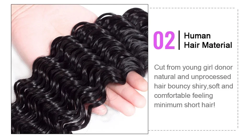 wholesale 8a brazilian vrigin remy deep wave hair bundles with